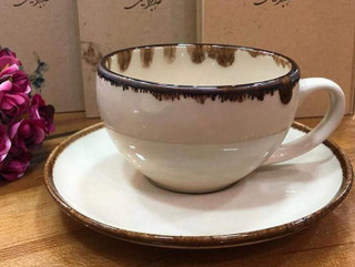 فنجان نعلبکی لته دوریکا طرح بانددار