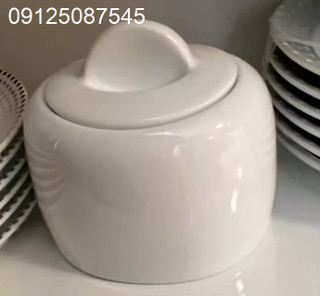 قندان چینی زرین ایران سری هتلی سفید