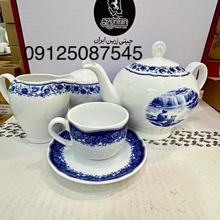 سرویس چایخوری 17 پارچه چینی زرین ایران طرح جدید سن پترزبورگ پیکره ایتالیا اف